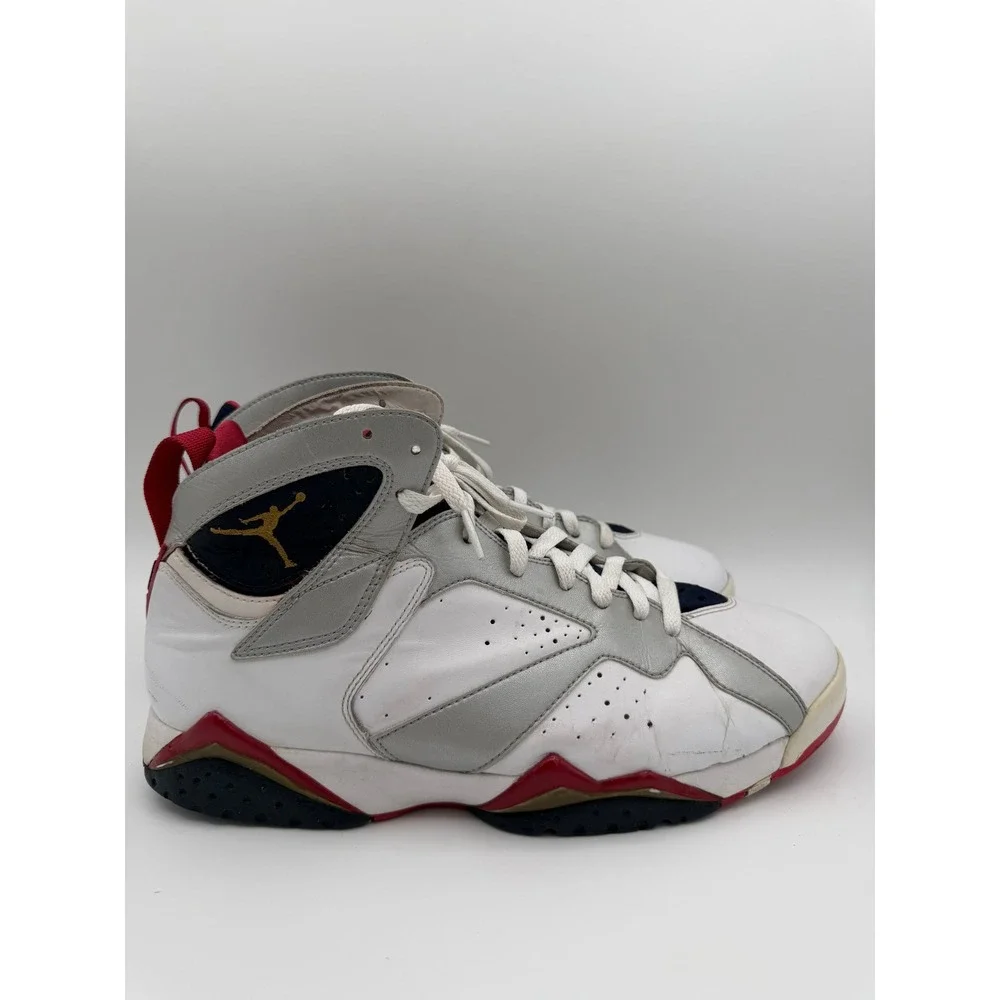 Nike Air Jordan 7 Retro Olympic 2012 White Gold Obsidian 304775-135 Mens 10.5